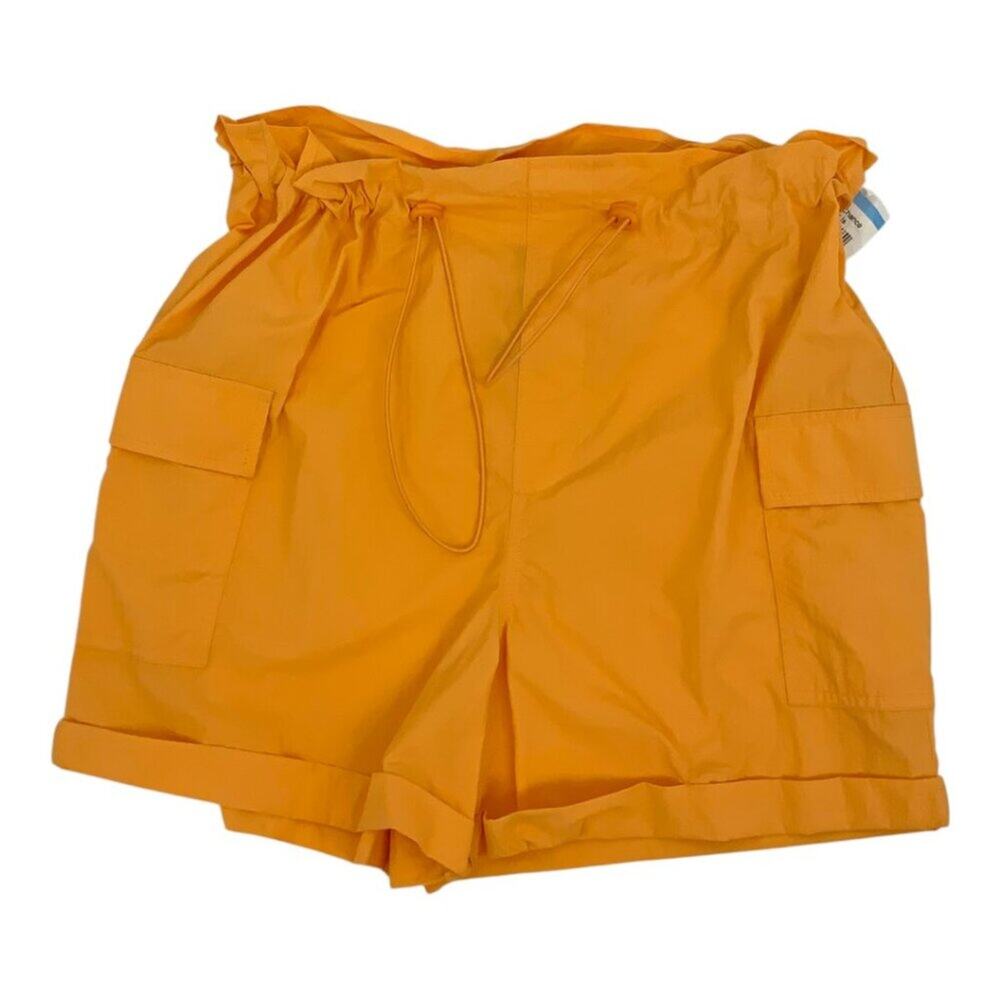 Steve Madden Ripstop Toggle Cargo Shorts Orange Size XS NWOT